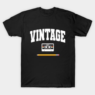 Vintage 1977 Cassette and Pencil T-Shirt